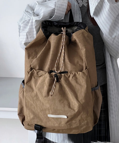 リュックサック ドローストリング 大容量 カジュアル ナイロン バックパック 男女兼用 おしゃれ 巾着リュックサック 旅行遠足 軽量バッグ アウトドア ストリート 88CXH-102